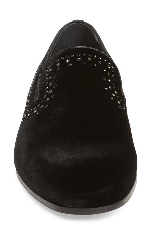 Stuart Weitzman Premiere Party Loafer In Black/black Multi