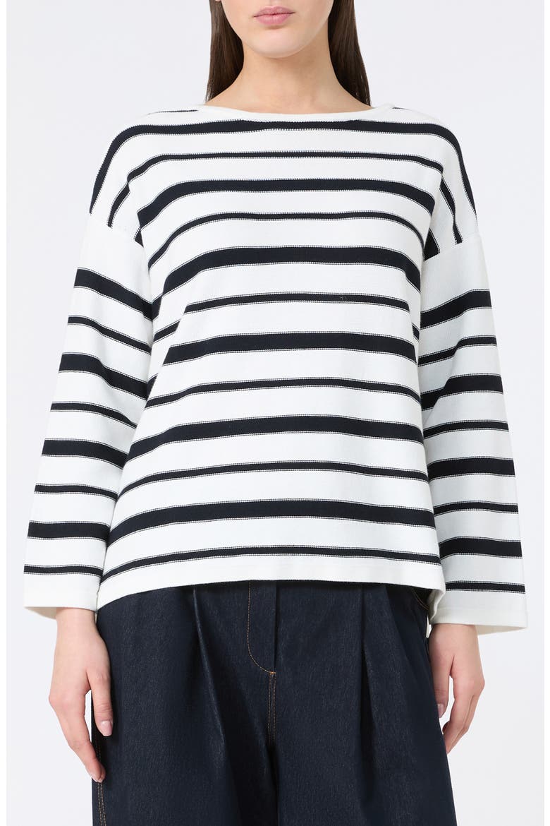 Locusta Stripe Sweater, Main, color, OPTICAL WHITE