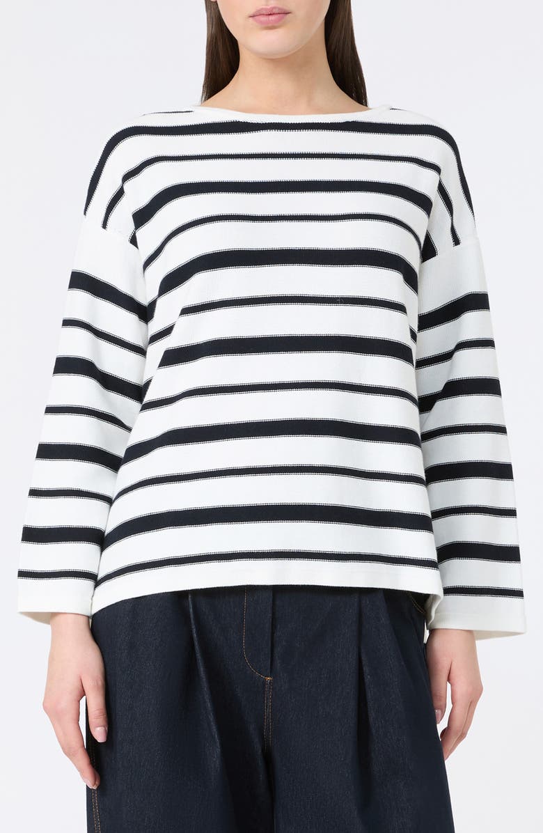 MM by Max Mara Locusta Stripe Sweater, Main, color, Optical White