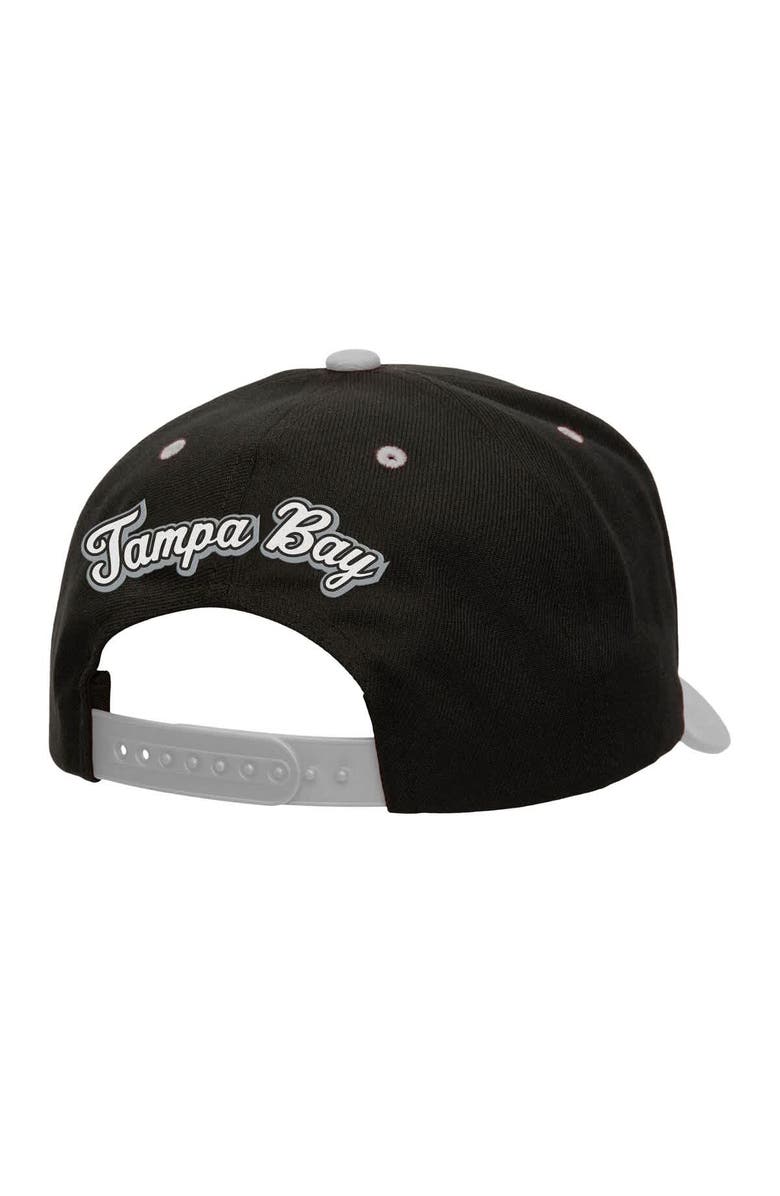 Mitchell & Ness Men's Mitchell & Ness Black/Gray Tampa Bay Lightning Backside Script Two-Tone Pro Crown Adjustable Hat, Alternate, color, Black