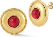 CHLOE AND MADISON Crystal Button Stud Earrings