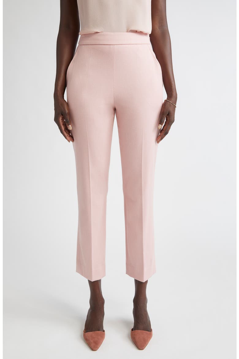 Emma Mélange Stretch Twill Crop Pants, Main, color, PINK
