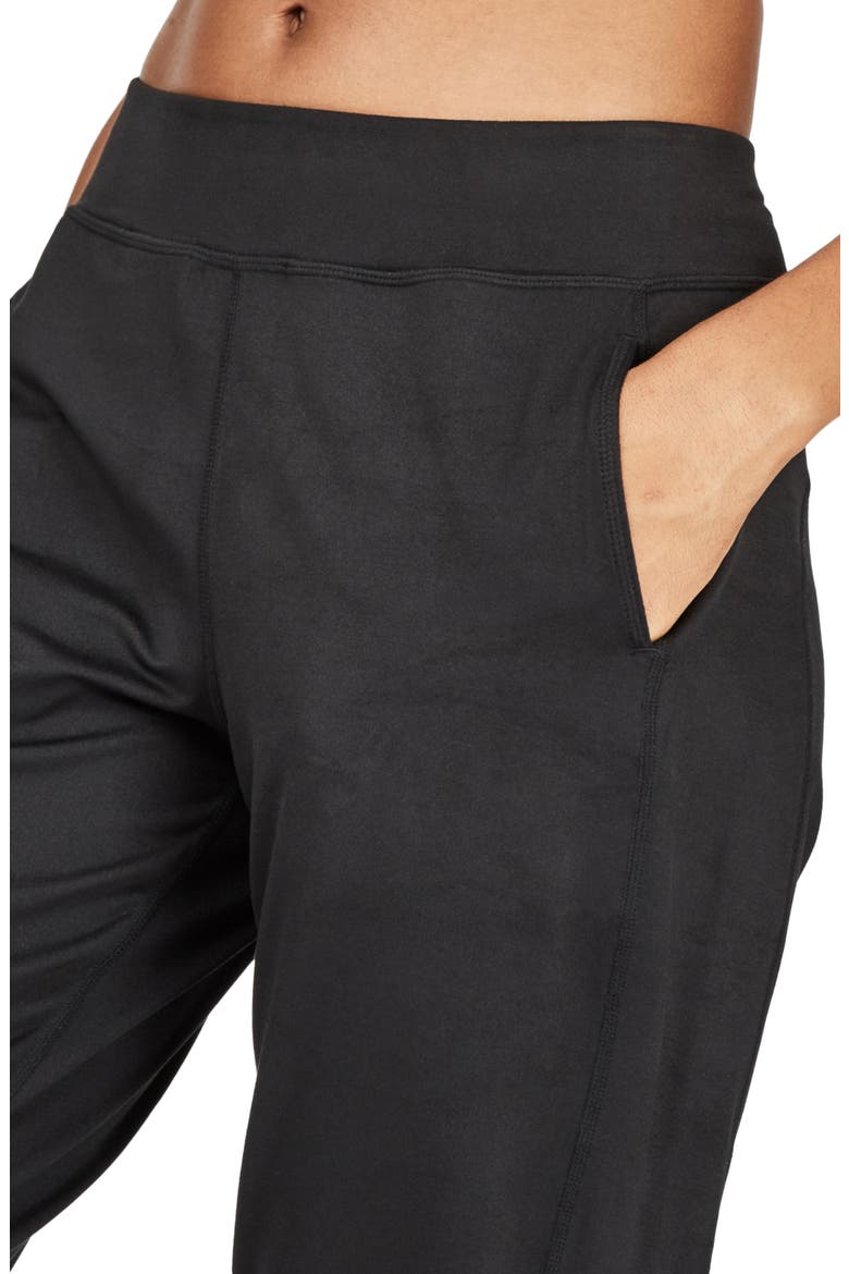 Garudasana Crop Yoga Trousers, Alternate, color, BLACK MARL