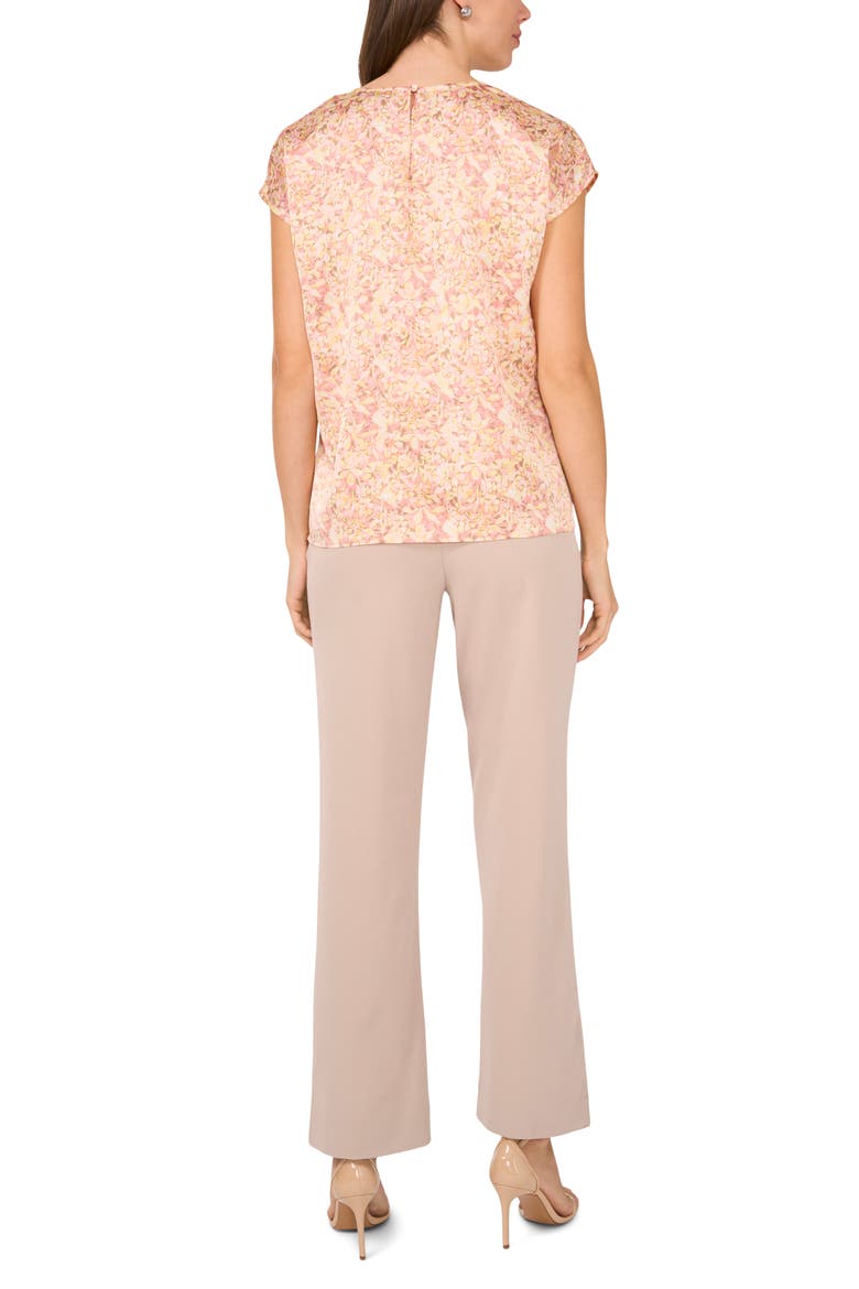 Printed Charmeuse Top, Alternate, color, SUGAR PEACH