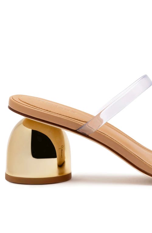 Larroude Dew Drop Mules Clear In Tan