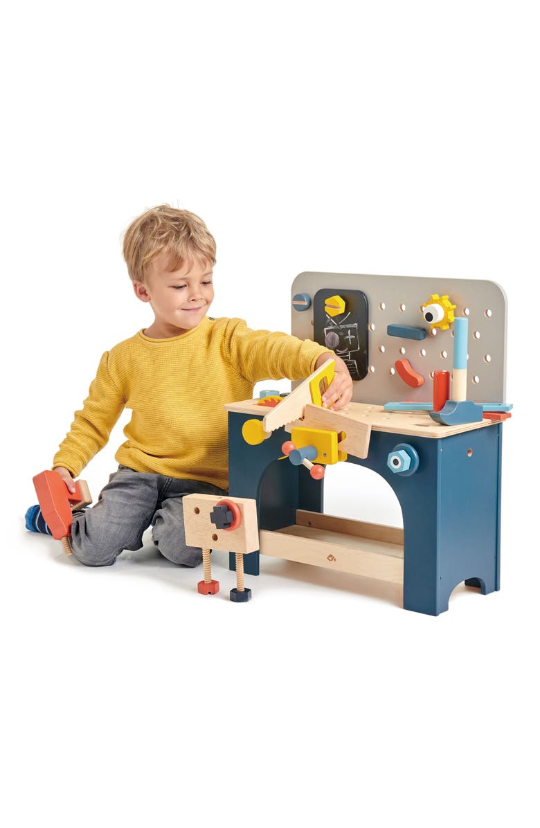 Tender Leaf Toys Table Top Tool Bench Playset, Alternate, color, Multi
