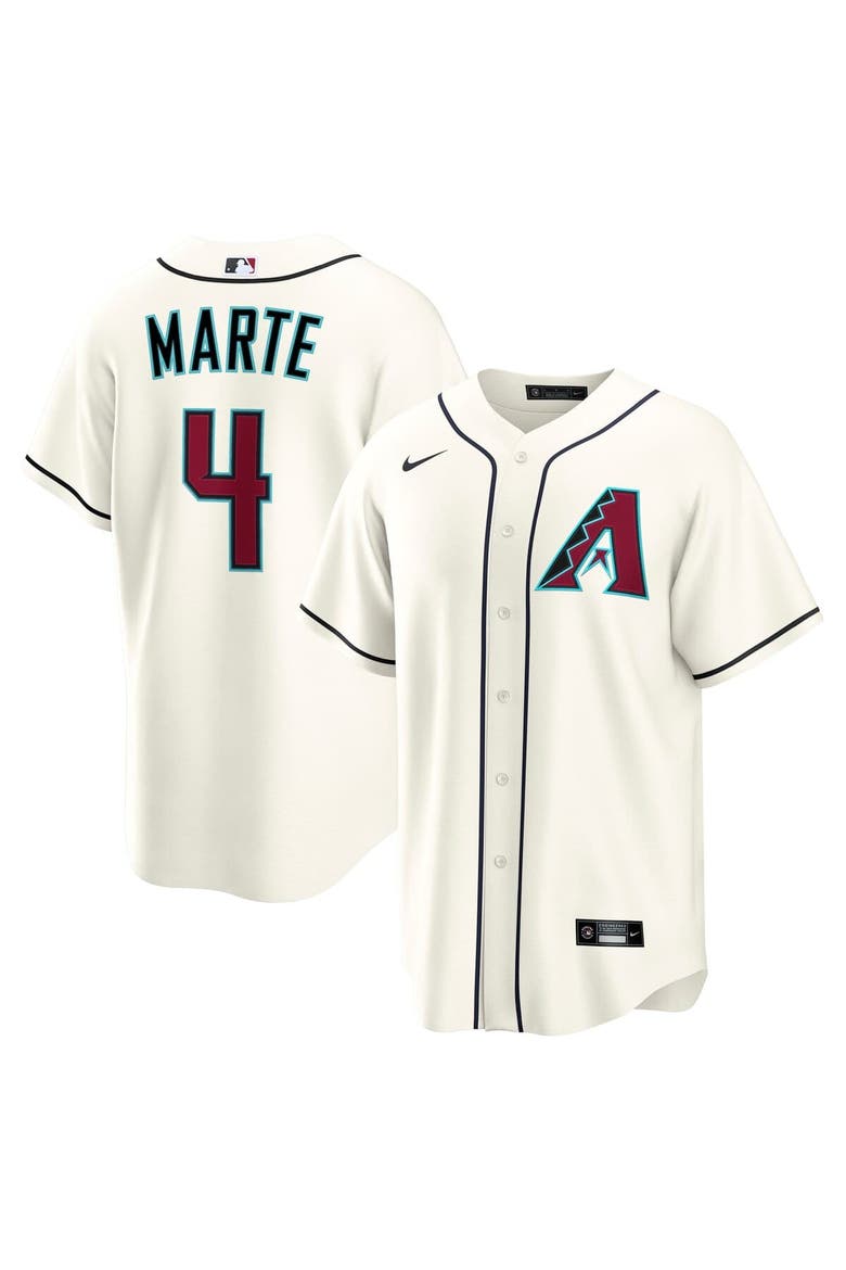 Men's Nike Ketel Marte Cream Arizona Diamondbacks Home Replica Jersey, Main, color, Cream