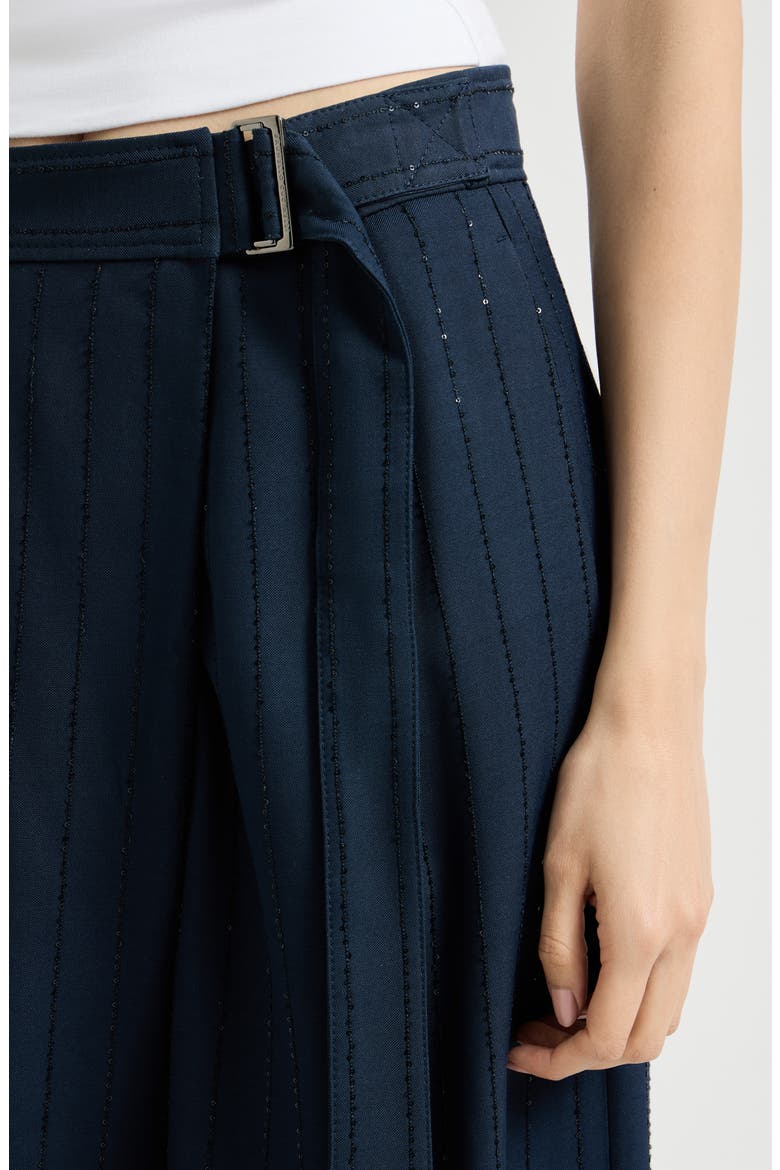 Dazzling chalk stripe trousers, Alternate, color, Blue