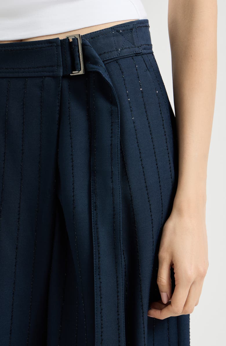 Brunello Cucinelli Dazzling chalk stripe trousers, Alternate, color, Blue