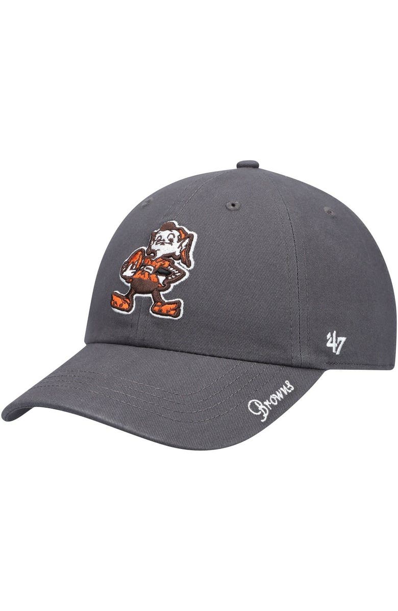 '47 Women's '47 Charcoal Cleveland Browns Brownie The Elf Miata Clean Up Legacy Adjustable Hat, Main, color, Charcoal