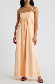 Free People FP Movement Hot Shot Strappy Stretch Cotton Jumpsuit