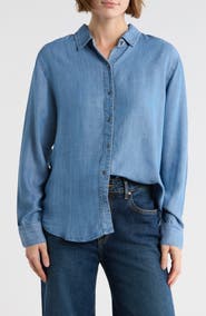 Splendid Chambray Button-Up Shirt