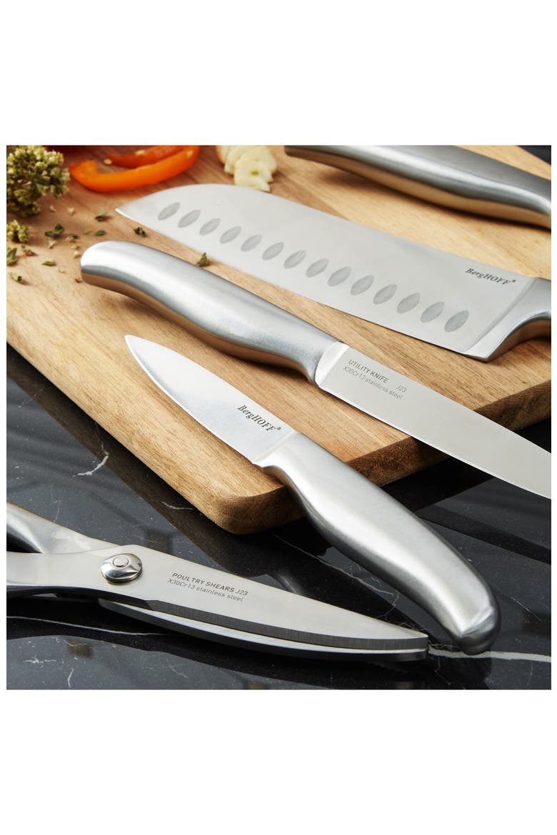 Dina Frame 8-Piece Knife Block, Alternate, color, BLACK/ SILVER
