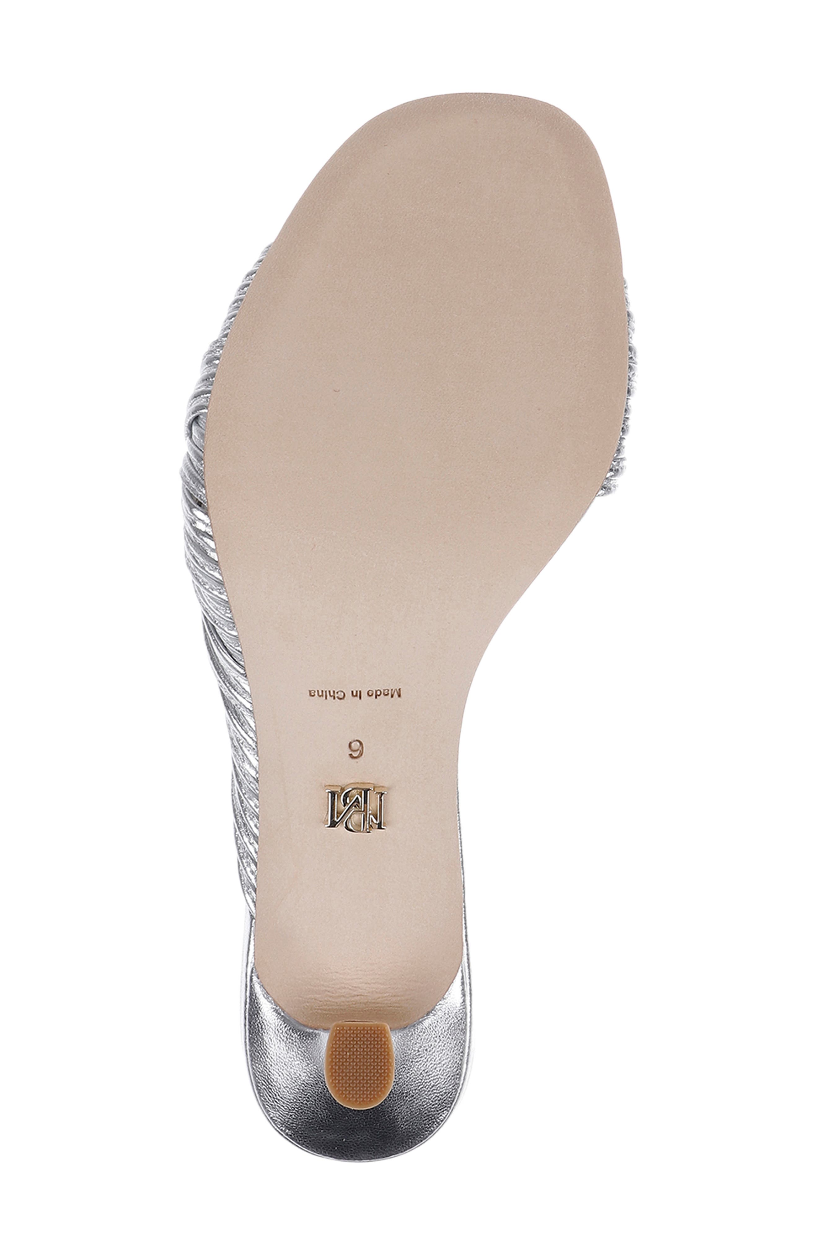 Badgley Mischka Collection Winta Slide Sandal, Alternate, color, Silver Metallic