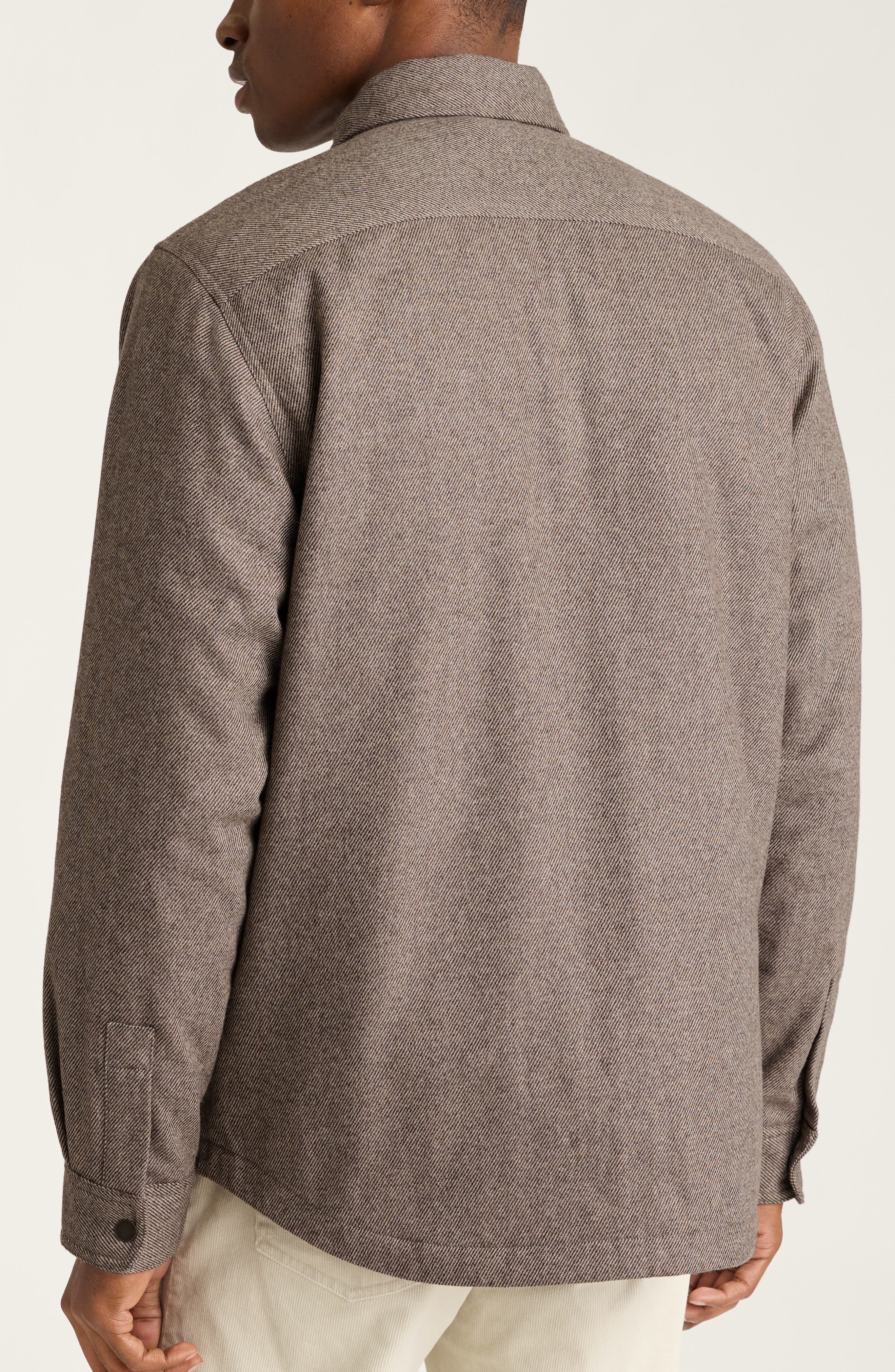 Brushed Wool Blend Twill Shacket - image 2