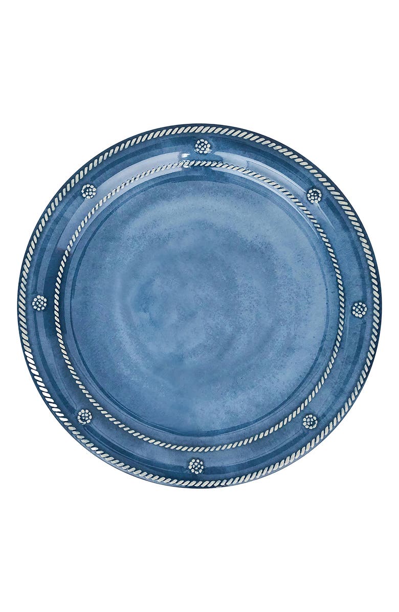 Juliska Berry & Thread Set of 4 Melamine Dinner Plates, Alternate, color, Ocean