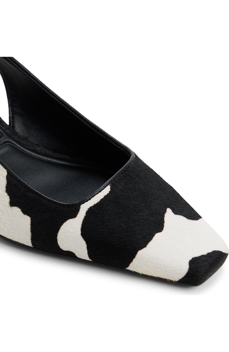 ALDO Gabrielle Calf Hair Slingback Pump, Alternate, color, White/ Black