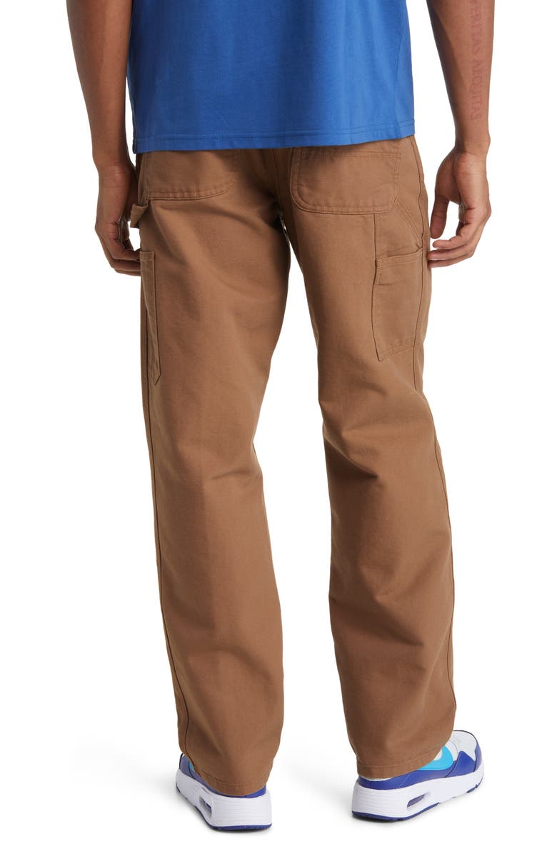 Carhartt Work In Progress Single Knee Organic Cotton Canvas Straight Leg Pants, Alternate, color, Hamilton Brown (Rinsed)