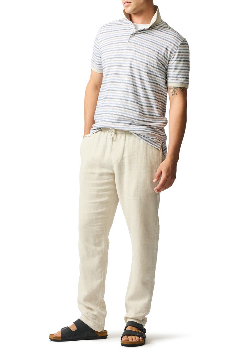 Rodd & Gunn Somes Island Stripe Cotton Polo, Alternate, color, Natural