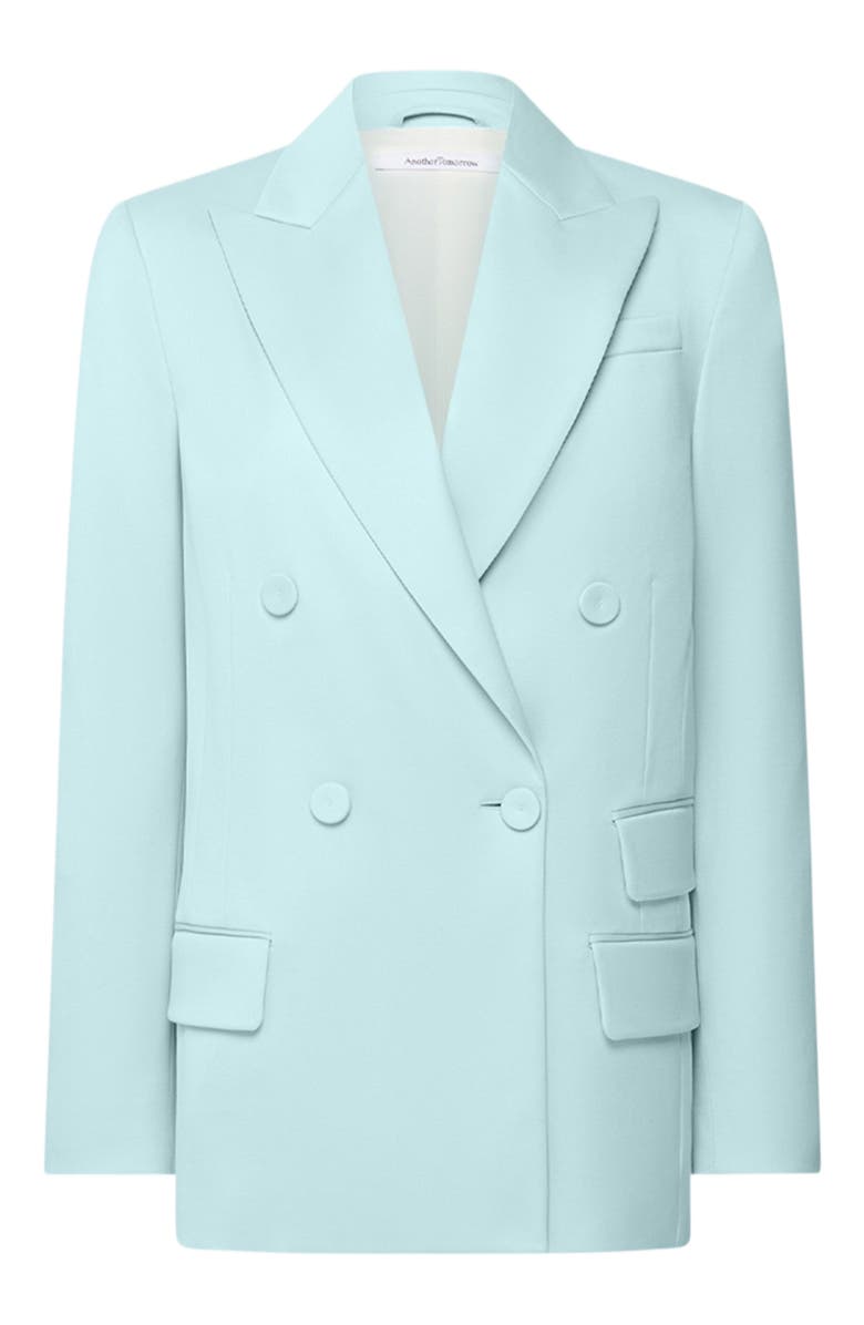 Another Tomorrow Relaxed Double Breasted Jacket, Alternate, color, Mist