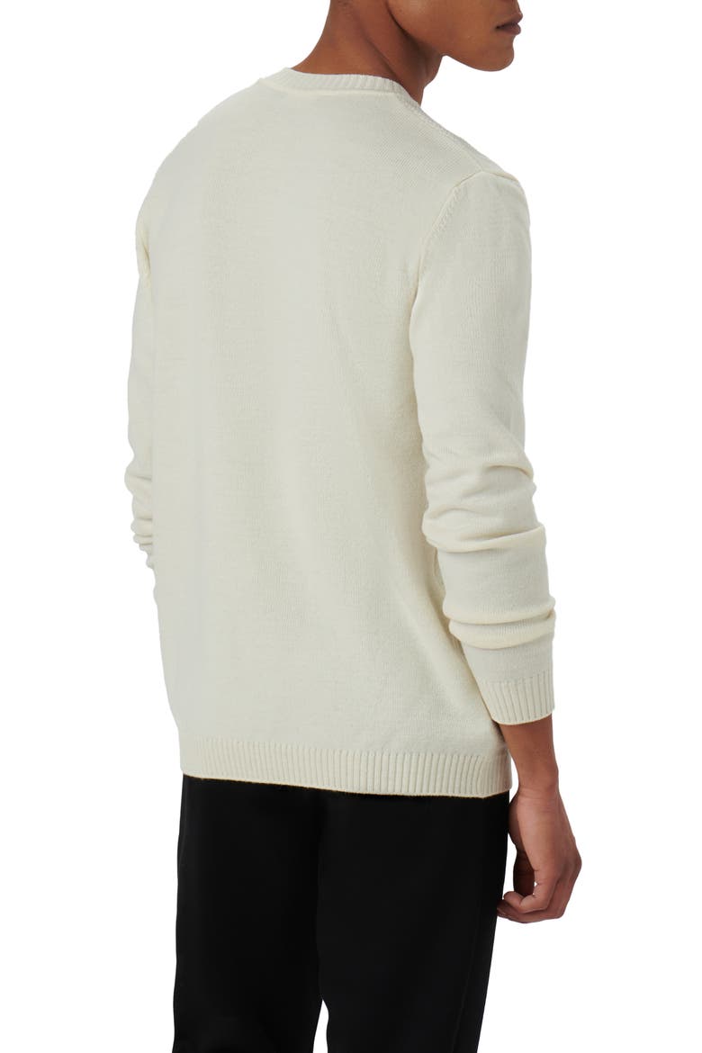 Merino Wool Blend Crewneck Sweater, Alternate, color, CHALK