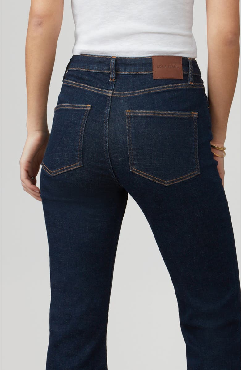 Lola Jeans Alice High Rise Flare Jeans, Alternate, color, Dark Rinse Blue