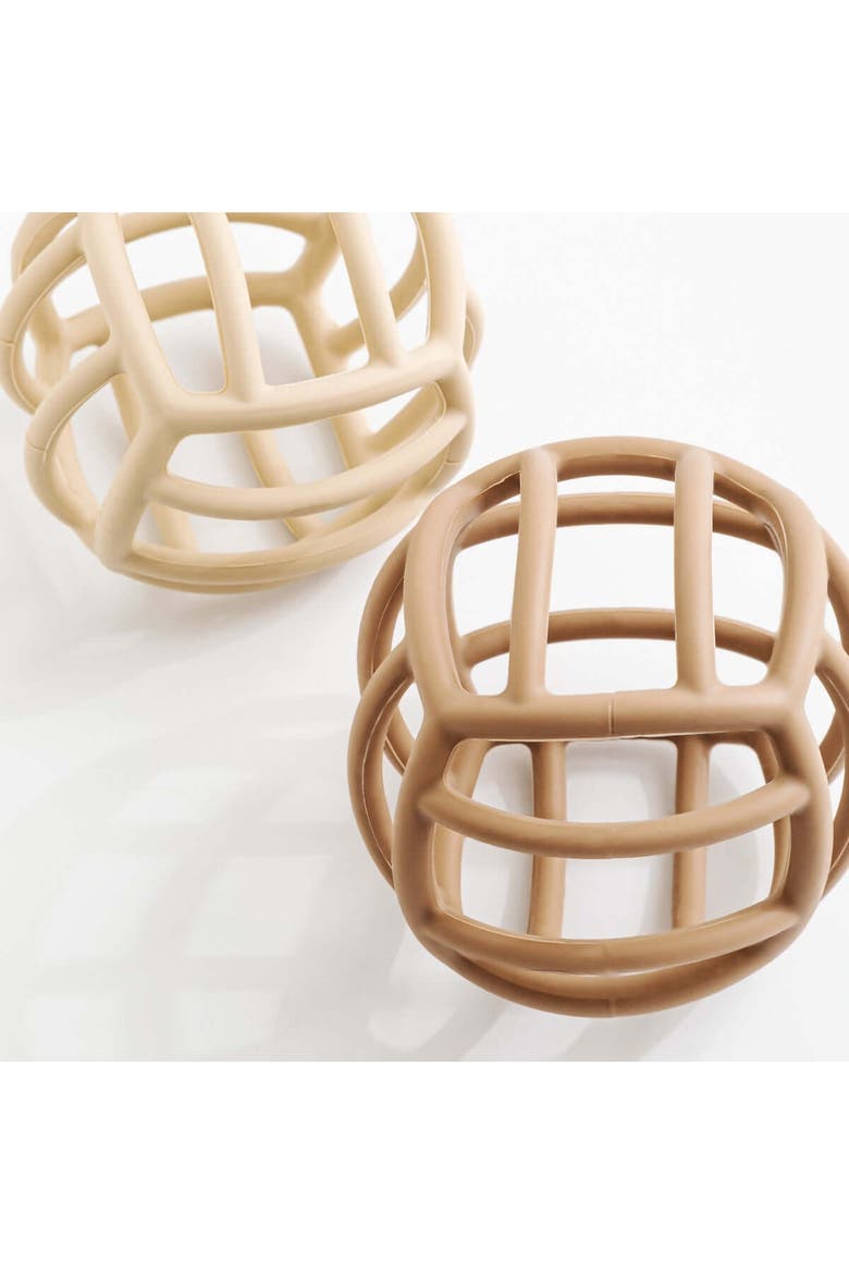 Rowe Silicone Teething Ball in Off-White, Alternate, color, Oat