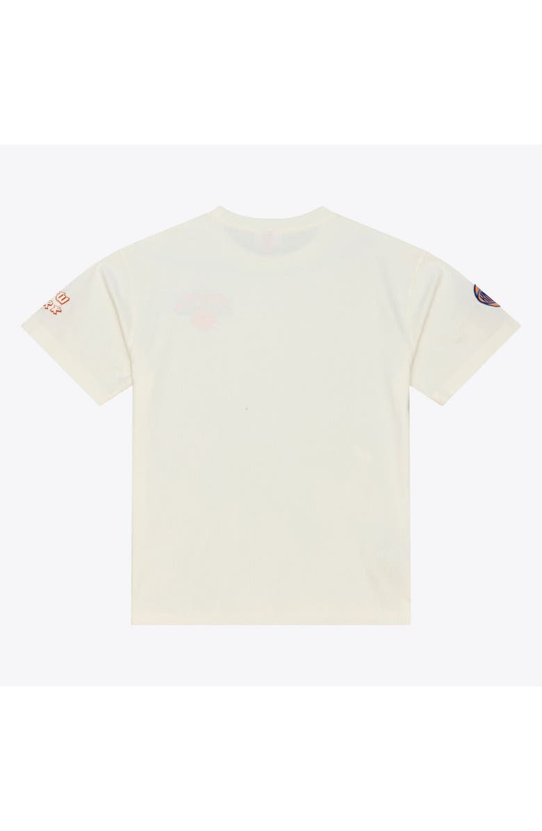 Mitchell & Ness Men's Mitchell & Ness Cream New York Knicks Hardwood Classics Chainstitch Premium T-Shirt, Alternate, color, Cream