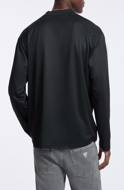 Guess Jeans V-neck Soccer Jersey In Black