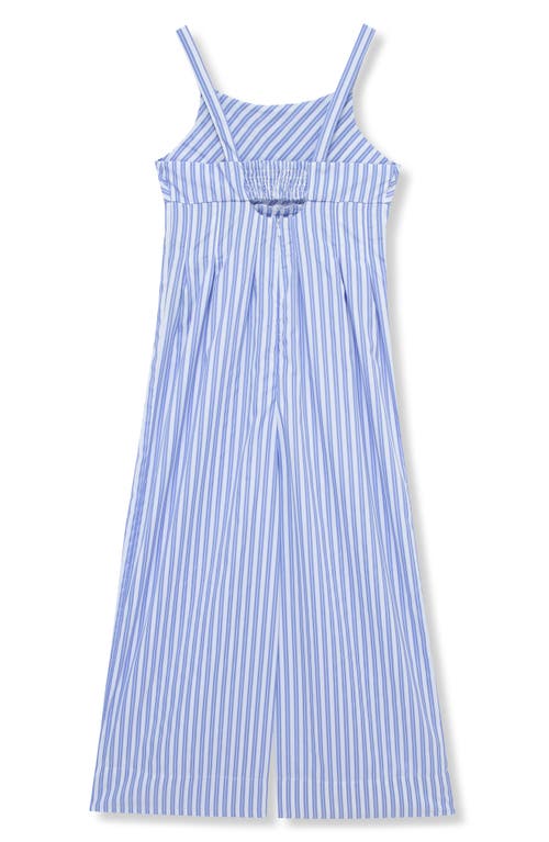 Habitual Kids Kids' Stripe Wide Leg Jumpsuit In Blue
