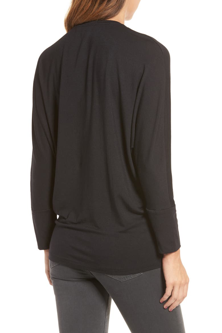 Zoe Long Sleeve Tee, Alternate, color, BLACK