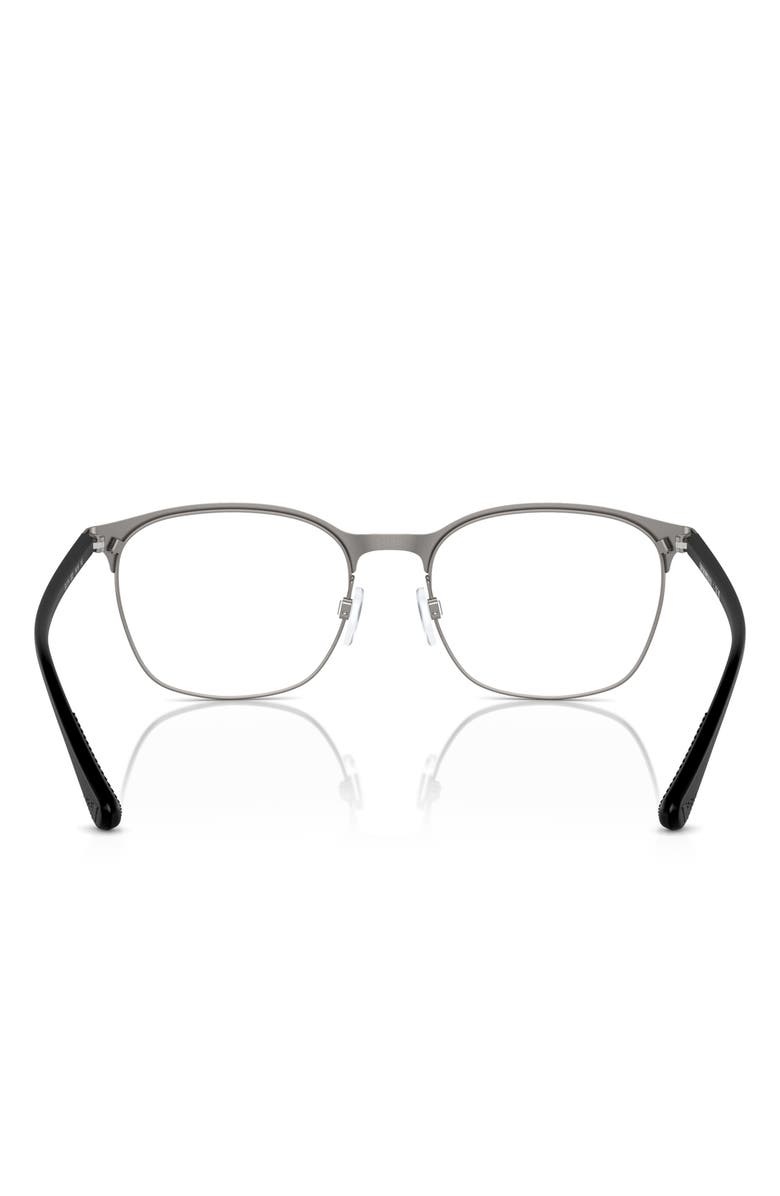 Emporio Armani 54mm Oval Optical Glasses, Alternate, color, Matte Gunmetal / Demo Lens