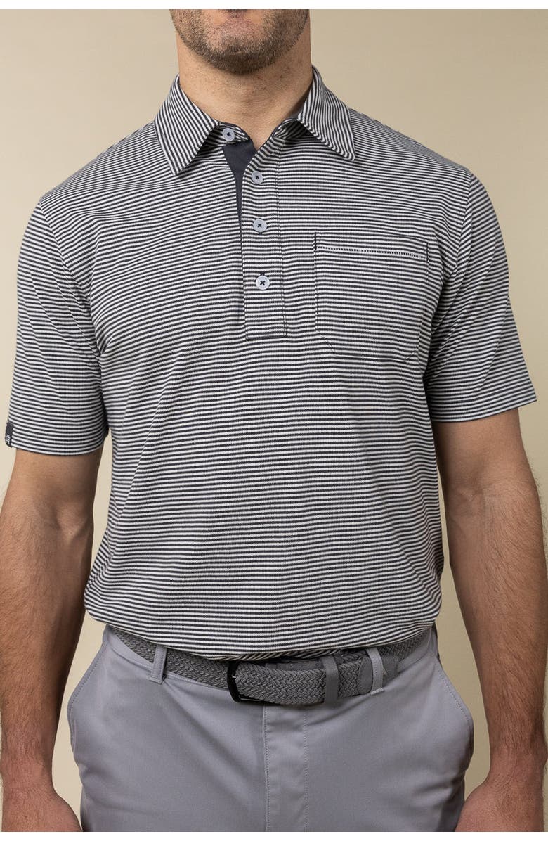 ASHWORTH GOLF Trestles Polo, Alternate, color, Asphalt