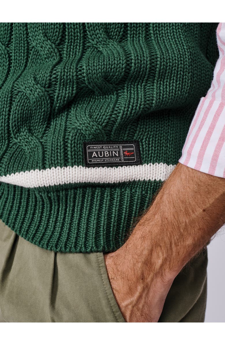 Aubin Everby V-Neck Cricket Slipover Vest, Alternate, color, Green