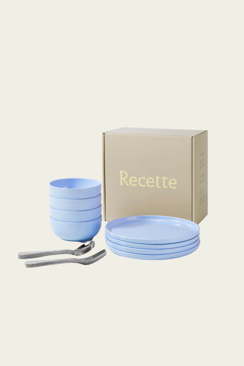Complete Dinnerware Set, Alternate, color, Blue