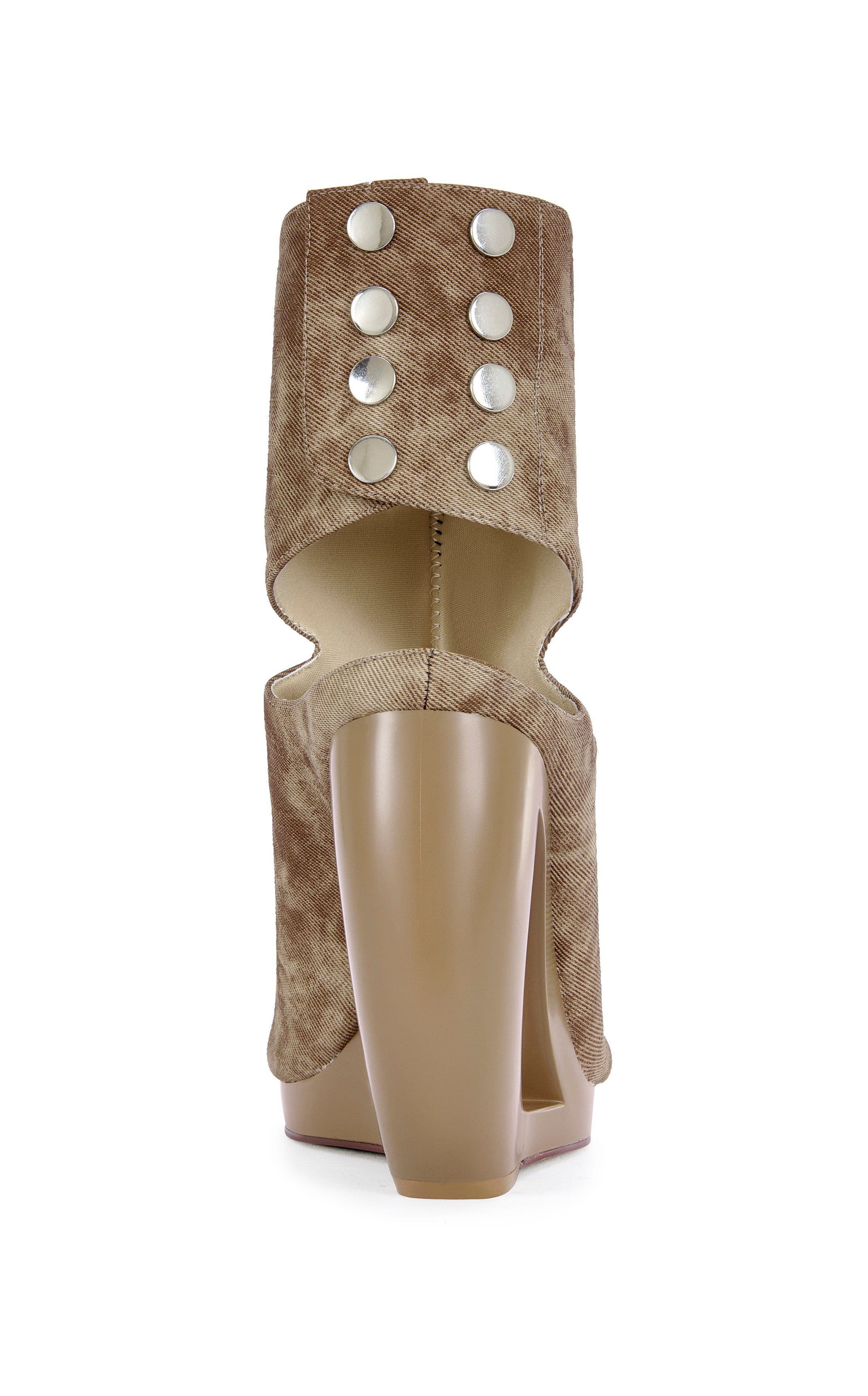 AZALEA WANG CIRCOS-BLACK WEDGE SANDAL BOOTIE - BLACK / 9 / WEDGE, Alternate, color, Brown