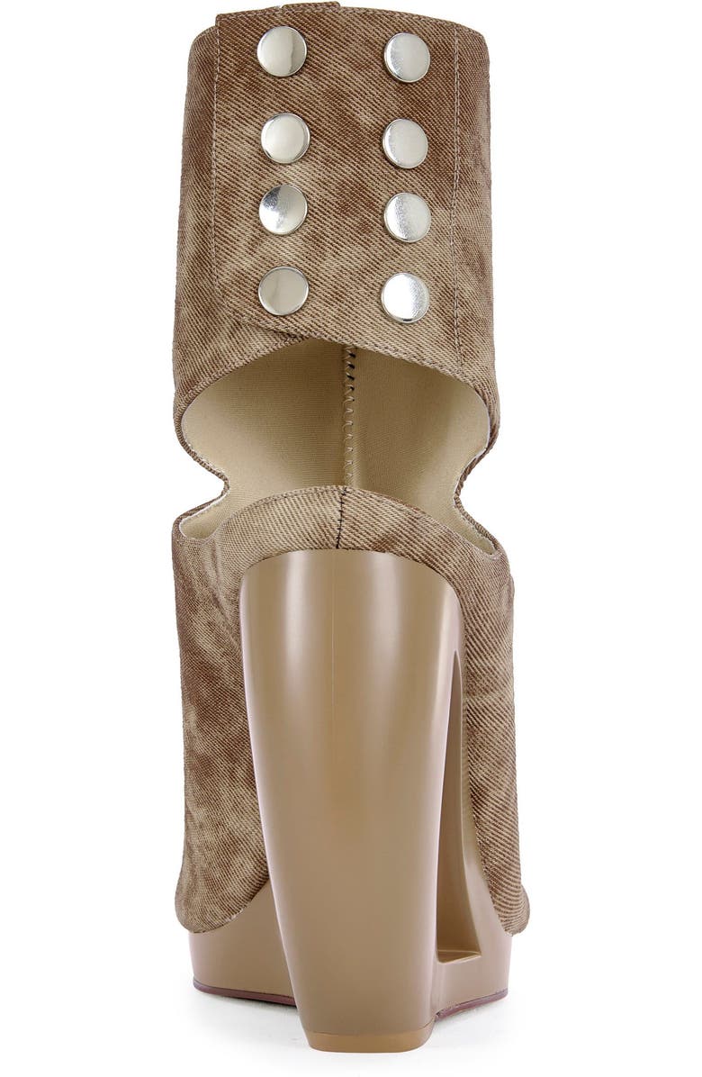 AZALEA WANG CIRCOS-BLACK WEDGE SANDAL BOOTIE - BLACK / 9 / WEDGE, Alternate, color, Brown