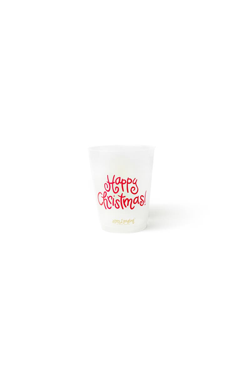 Tree Frosted Cups Set of 10, Alternate, color, Green