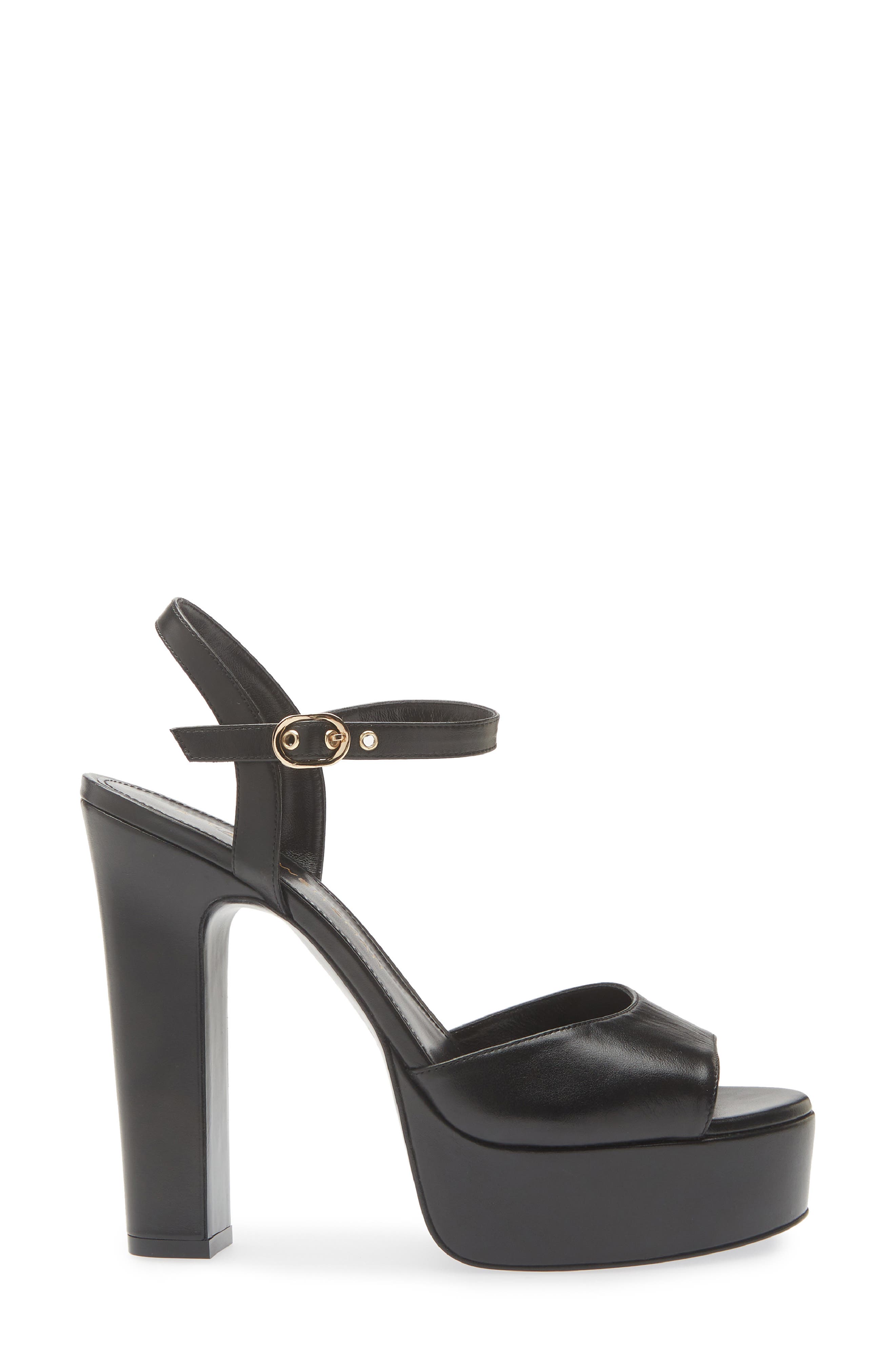 Reade Platform Sandal, Alternate, color, BLACK