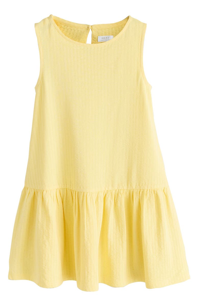 NEXT Kids' Sleeveless Cotton Jersey Drop Waist Sundress, Main, color, Yellow