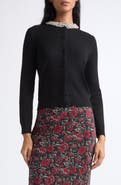 Veronica Beard Daro Embellished Merino Wool Cardigan