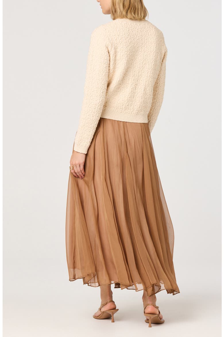 Fiori Maxi Skirt, Alternate, color, WALNUT
