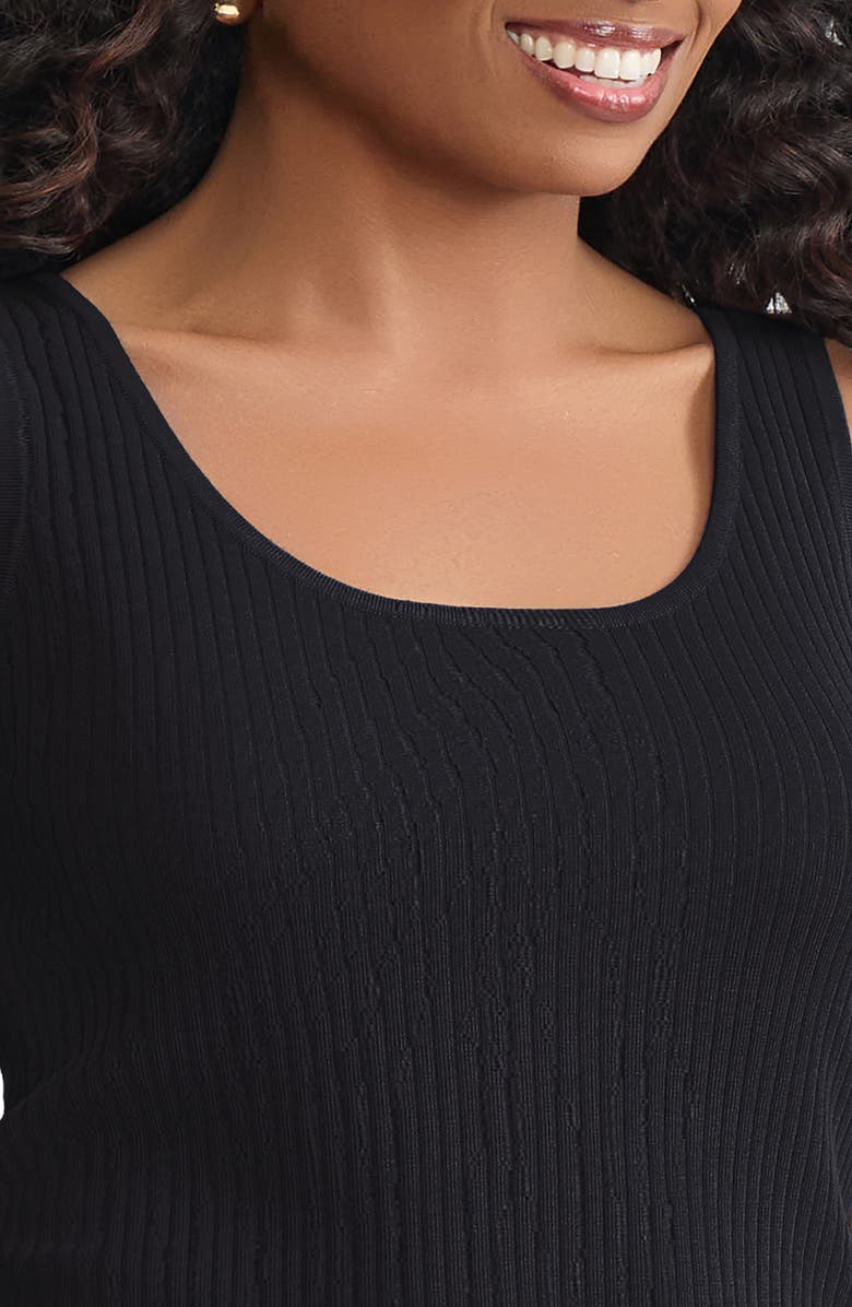 Jones New York Scoop Neck Rib Sweater Tank, Alternate, color, Jones Black
