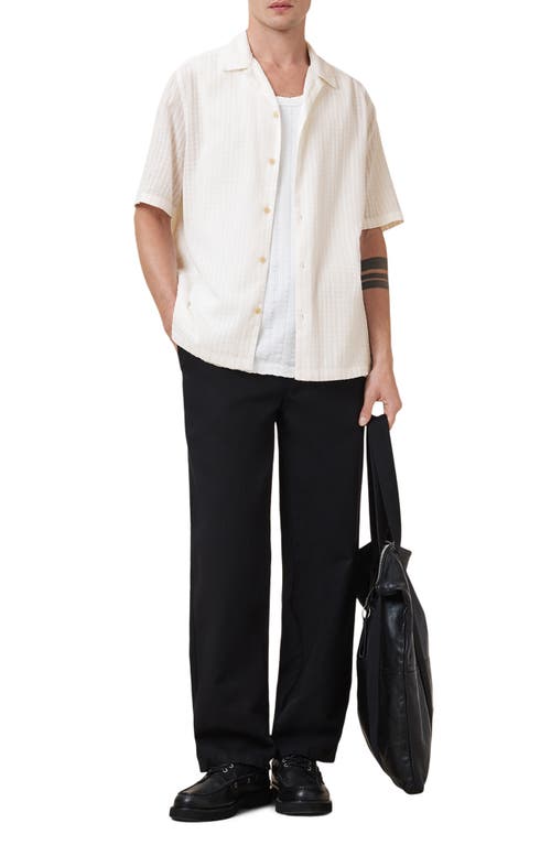 Shop Allsaints Shaw Short Sleeve Button-up Shirt In White