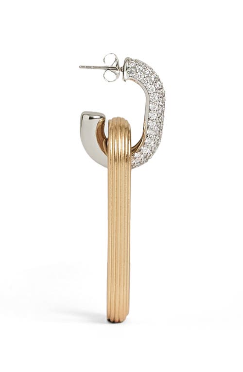 Reiss Callie Contour Pavé Drop Earrings In Gold/silver Tone/crystal