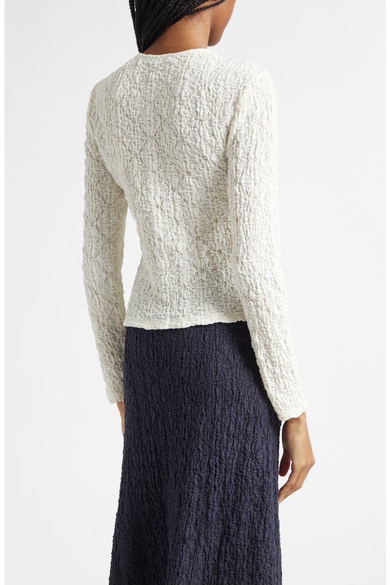 Gillingham Cotton Blend Stretch Lace Cardigan, Alternate, color, DOVE