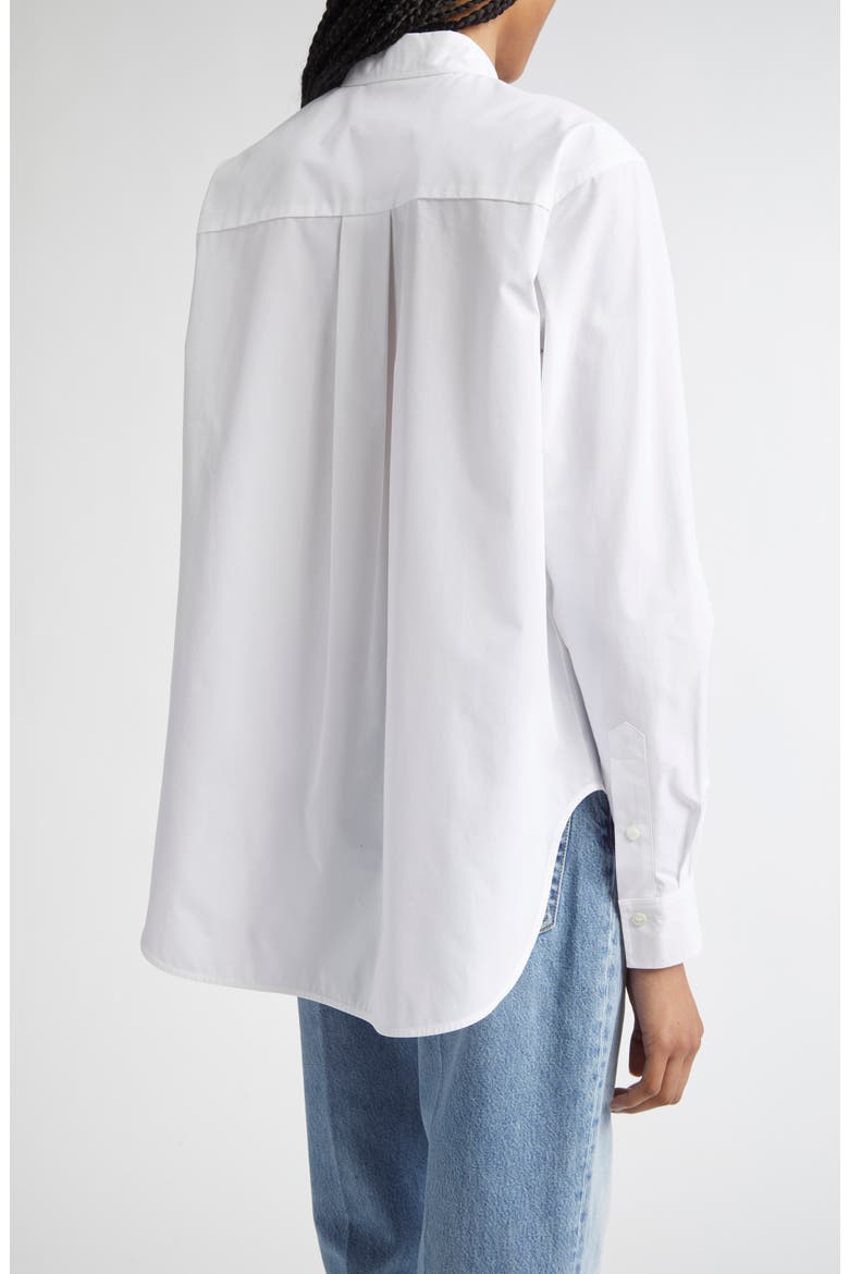 Signature Organic Cotton Poplin Button-Up Shirt, Alternate, color, WHITE