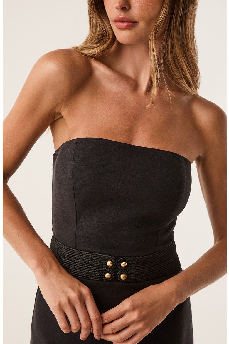 Lian Strapless Cover-Up Maxi Dress, Alternate, color, BLACK