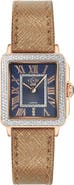GV2 Marsala Diamond Leather Strap Chronograph Watch, 28.5mm