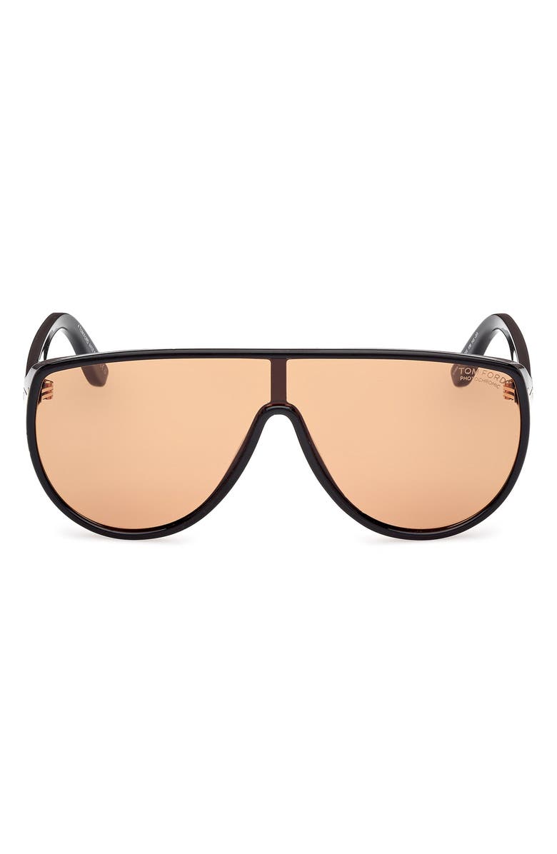 TOM FORD Achilles 138mm Shield Sunglasses, Main, color, 